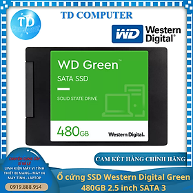 Ổ cứng SSD WD 480GB 2.5 inch SATA 3 - Hàng chính hãng FPT phân phối