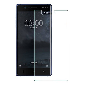 Miếng dán kính cường lực cho Nokia 3 (độ cứng 9H, mỏng 0.3mm, hạn chế bám vân tay) - Hàng nhập khẩu