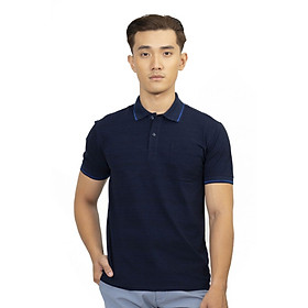 Áo thun Polo melange dệt viền có túi đen bích NATMMTMCSR210121N