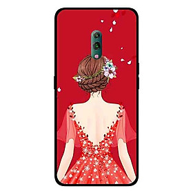 Ốp Lưng in cho Oppo K3 Mẫu Cô Gái Váy Đỏ - Hàng Chính Hãng