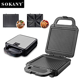 Mua Máy kẹp bánh mì sandwich SOKANY SK-08062 công suất lớn 1400W nướng bánh mì vàng giòn siêu nhanh tiện - HÀNG CHÍNH HÃNG