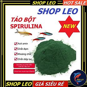 Tảo bột Spirulina 50gram,100gram-Thức ăn cá cảnh, tép cảnh - tảo nuôi artemia, bobo - cá bảy màu-shopleo