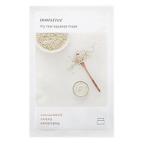 Mặt Nạ Giấy Cấp Nước & Dưỡng Ẩm Da Từ Yến Mạch Innisfree My Real Squeeze Mask - Oatmeal (20ml)