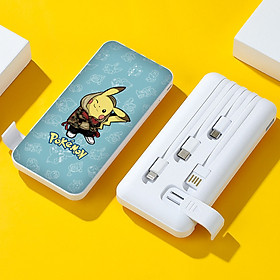 Sạc Dự Phòng 20000mAh DKB - Tích Hợp 3 Đầu Sạc Kèm Theo - Giá Đỡ Điện Thoại - Đầu Vào Dây USB - Sạc Nhanh - Hoạt Hình Ngộ Nghĩnh - Hàng Chính Hãng
