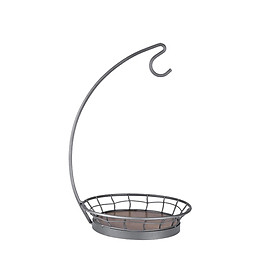 Fruit Basket Bowl with Banana Tree Hanger Table Storage Stand Egg Holder