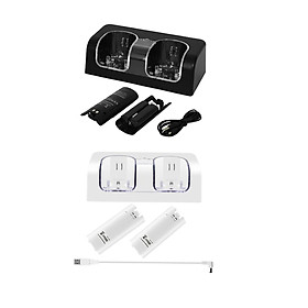 2Pcs 2 Port Charging Dock Station Battery Charger for  Game Console
