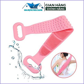 Chà Lưng Khi Tắm, Dụng Cụ Dây Chà Lưng Khi Tắm Silicon 2 Mặt, Giúp Kỳ Cọ Massage Tẩy Da Chết Khi Tắm, Siêu Tiện Dụng