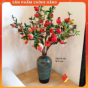 Lọ hoa gốm Bát Tràng cao cấp 33 cm - Bình hoa decor trang trí cỡ to - Men hỏa biến