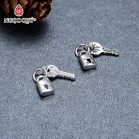 Charm bạc ổ khóa treo - Ngọc Quý Gemstones