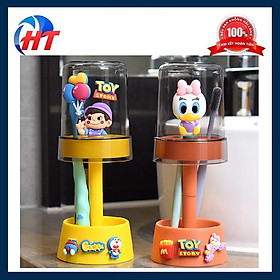 Mua GIÁ ĐỠ CỐC ĐÁNH RĂNG ĐỂ BÀN CHO BÉ   KÈM STICKER ( KEM ĐÁNH RĂNG ) - HT