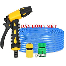 Bộ dây vòi xịt nước ️ , tăng áp 3 lần, loại 7m, 10m 206319 cút sập,nối nhựa v + túi đựng bút