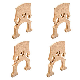 4 Pieces 4/4 Size Cello Maple Bridge Musical Instrument Replacement Accessory