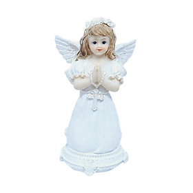 Resin Jesus Angel Statue Praying Angel Figurine for Bedroom Living Room Desk