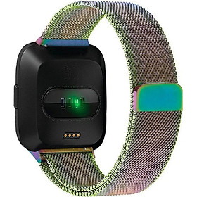 Fitbit Versa Bands 24cm Stainless Steel Bracelet Strap with Unique Magnet Lock Accessories Bands for Women Bands for Men
