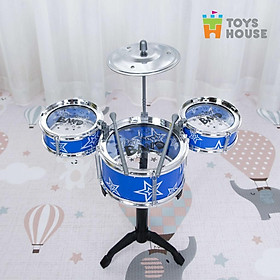 Đồ chơi hướng nghiệp - Bộ trống Jazz Drum cho bé Toyshouse - Nhạc cụ, âm nhạc cho bé yêu - màu xanh