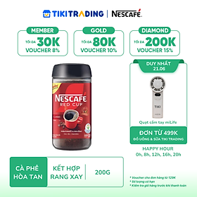 Cà phê hòa tan kết hợp rang xay NESCAFÉ RED CUP 200g