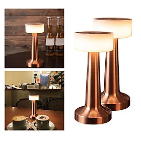 2pcs 3W Cordless Table Lamp Bedroom Beside LED Night Light USB Charge Bronze