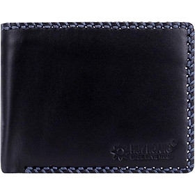 Ví Nam Đan Viền Huy Hoàng HT2135 (12.5 x 10 cm) - Đen