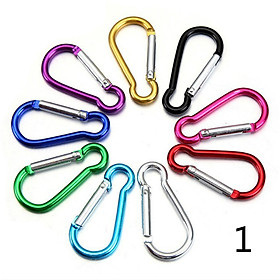 Combo 5 Móc Khóa Carabiner Chữ D Bằng Nhôm Đa Ứng Dụng