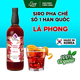 Siro Lá Phong Pomona Maple Syrup Nguyên Liệu Pha Chế Hàn Quốc Chai Thủy Tinh 1 lít