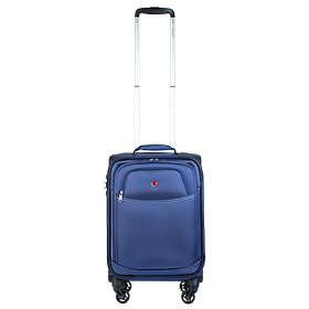 Vali Kéo Vải Du Lịch SAKOS SPAZIO 4.5 - Size XS (20inch)/ Xách Tay (Cabin) - Khóa TSA - Chống Thấm, Trượt Nước - Xanh