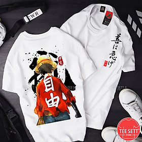 Áo One Piece Luffy Timeskip T13 màu Đen & Trắng Mới, Áo thun Anime Manga One Piece Monkey D. Luffy có size bé cho trẻ em 25-90kg Unisex phù hợp cho nam + nữ / TEESETT STORE