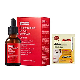 Tinh chất Vitamin C dưỡng trắng da giảm mụn làm mờ vết thâm By Wishtrend Pure Vitamin C 21.5 Advanced Serum 30ml+ Tặng Kèm 1 Mặt Nạ Mắt Mediheal