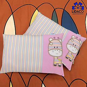 Gối trẻ em cotton LIDACO cho bé 3-8 tuổi kích thước 30x50cm