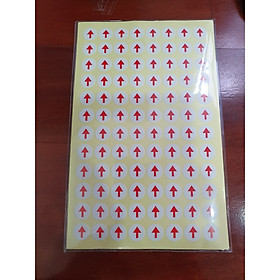 Giấy decal nhãn mũi tên tròn