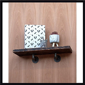 Kệ treo tường ống nước gỗ cao cấp, kệ ống nước trang trí decor nhà đẹp, để sách, đồ vaath trang trí đẹp