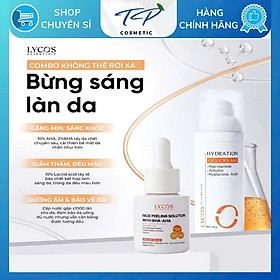 Combo LYCOS KHÔNG THỂ RỜI XA: Tinh Chất Peeling + Gel Cấp Ẩm: làm sạch sâu trong tận cùng lỗ chân lông, giải quyết mụn, lcl to, da sạm nám, không đều màu,...