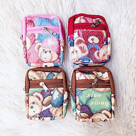 Móc khoá balo túi ví mini 3 ngăn khoá nhiều mẫu