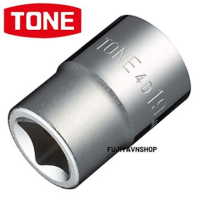 Đầu tuýp 12 cạnh ngắn Tone HP4D-19 ra đầu lục giác 19mm