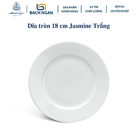 Mua Dĩa tròn Minh Long 18 cm - Jasmine - Trắng Bằng sứ  Hàng Đẹp  Cao Cấp  Dùng Trong Gia Đình  Đãi Khách  Tặng Quà Tân Gia