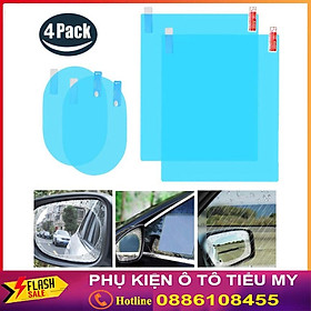 Bộ 4 miếng dán chông đọng nước kính hông và gương chiếu hậu ô tô xe hơi DC150