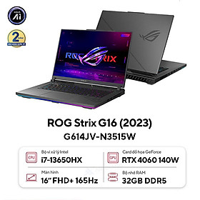Mua Asus ROG Strix G16 G614JV-N3515W (i7 13650HX/ 32GB/ 1TB SSD/ RTX 4060 8GB/ 16 inch WUXGA/ 165Hz/ Win11/ Grey/ Vỏ nhôm/ Chuột/ Balo) - HÀNG CHÍNH HÃNG
