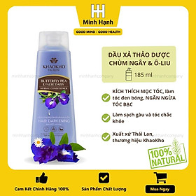 Hình ảnh Dầu Gội Thảo Dược Ngăn Rụng Tóc Sạch Gàu KhaoKho Thái Lan Chính Hãng Và Dầu Xả Dưỡng Tóc Mềm Mượt Chắc Khỏe Đen Óng Chiết Xuất Từ Thành Phần Thiên Nhiên