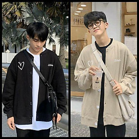 Áo Cardigan THÊU TIM NAM NỮ Unisex, ÁO KHOÁC NỈ,ÁO HOODIE NỮ