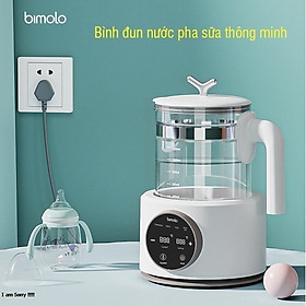 Mua Bình đun nước pha sữa đa năng- ấm đun nước giữ nhiệt điều chỉnh nhiêt độ  dung tích 1200ml - Giữ Nhiệt Độ không Đổi 24h  Khử Clo Trong Nước  Đế Bình Tay Cầm Nhựa ABS An Toàn  Bình Bằng Thủy Tinh Borosilicat Điều Chỉnh Nhiệt Độ Mong muốn