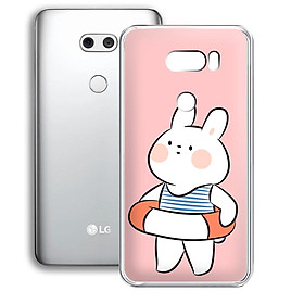 Ốp lưng điện thoại LG V30 - 01253 7903 RABBIT01 - Silicon dẻo - Hàng Chính Hãng