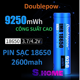 Mua Pin sạc Doublepow 18650 3.7V 9250mWh 2600mah Pin chất lượng thực - Pin 18650 đầu lồi cho pin xe điện máy khoan nguồn dự phòng thiế bị y tế quạt cầm tay loa Bluetooth