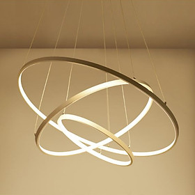 Đèn thả trần - đèn trần trang trí phòng khách 3 vòng to 3 chế độ màu ánh sáng CICERLAMP