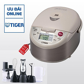 Mua Nồi cơm điện tử cao tần Tiger 2 trong 1 JKW-A18W (1.8L) NHẬN 1 MÁY XAY SINH TỐ CẦM TAY KOCHSTAR KSEHB-1000 - Hàng chính hãng
