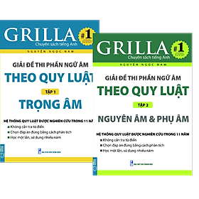 Sách - Combo Giải Đề Thi Phần Ngữ Âm Theo Quy Luật - Tác Giả Nguyễn Ngọc Nam - Tập 1 Xác Định Trọng Âm Tập 2 Nhận dạng Nguyên & Âm Phụ Âm