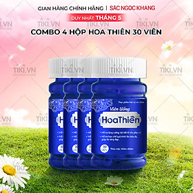 Combo 4 Viên uống Hoa Thiên hộp 30 viên hỗ trợ cân bằng nội tiết tố, cải thiện sinh lý