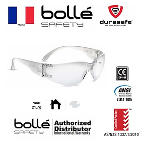 Kính bảo hộ BOLLE PSSBL30-014 B-Line BL30 Safety Glasses Clear Len, chống đọng sương, tròng trong (tặng kèm hộp)