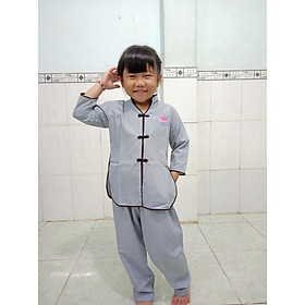 ĐỒ LAM ĐI CHÙA # ĐỒ ĐI CHÙA # PHÁP PHỤC PHẬT GIÁO #Sẩm tàu thêu sen