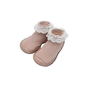Giày bún tập đi dạng tất cao cổ đế cao su chống trượt cho bé gái- phong cách Hàn Quốc Comfybaby GG003