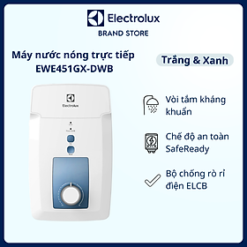 Máy nước nóng trực tiếp Electrolux 4.5kW - Trắng & Xanh - EWE451GX-DWB