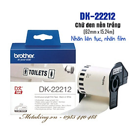Mua Giấy In Nhãn Liên Tục Brother DK-22212 (62mm X 15.24m) Nhãn Film Chống Nước - Hàng Chính Hãng